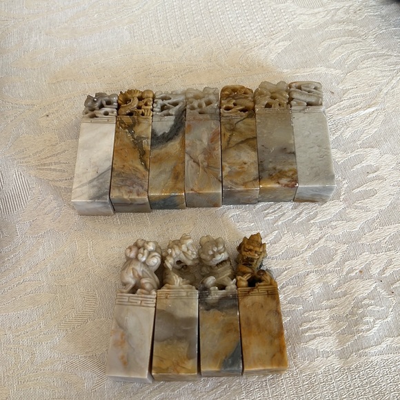 Vintage Carving Chinese Stone Seal Stamps - Picture 5 of 8